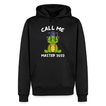 Appelez-moi Master 2023 Master - Sweat à capuche Premium bio Homme - noir - Devant - Nico (187cm)