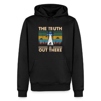 Die Wahrheit ist da draußen Storm Raid Area 51 Alien - Männer Premium Bio Hoodie - Schwarz - Vorne - Nico (187cm)