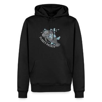 Seekuhhemd, Fließende Kartoffel Lustige Süße Seekuh - Männer Premium Bio Hoodie - Schwarz - Vorne - Nico (187cm)