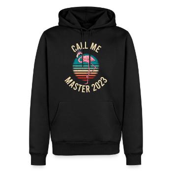 Master 2023 Master - Sweat à capuche Premium bio Homme - noir - Devant - Nico (187cm)