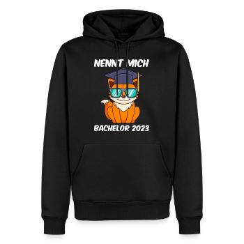 Bachelor 2023 Bachelor Abschluss 2023 - Männer Premium Bio Hoodie - Schwarz - Vorne - Nico (187cm)