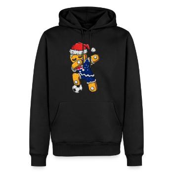 Weihnachtstrikot, Soccer Boy Trikot Dabbing - Männer Premium Bio Hoodie - Schwarz - Vorne - Nico (187cm)