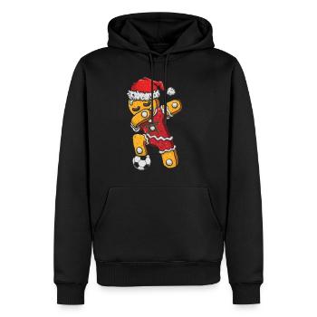 Weihnachtstrikot, Soccer Boy Trikot Dabbing - Männer Premium Bio Hoodie - Schwarz - Vorne - Nico (187cm)