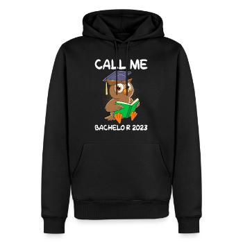 Appelez-moi Bachelor 2023 Bachelor 2023 - Sweat à capuche Premium bio Homme - noir - Devant - Nico (187cm)