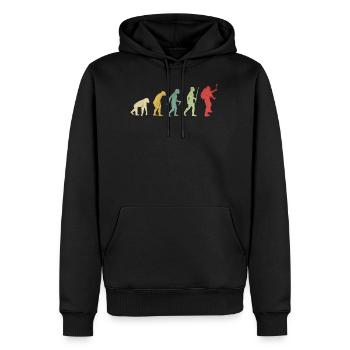 Mountain Climbing Evolution - Men’s Premium Organic Hoodie - black - Front - Nico (187cm)