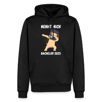 Bachelor 2023 Bachelor Abschluss 2023 - Männer Premium Bio Hoodie - Schwarz - Vorne - Nico (187cm)