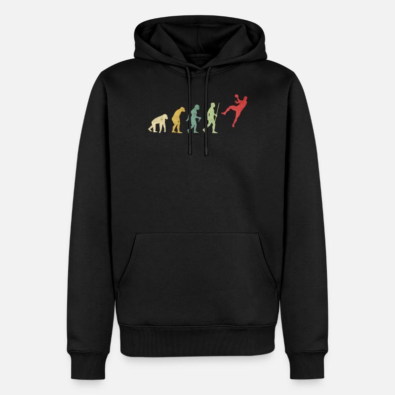Handboll Throw Male Evolution - Sweat à capuche Premium bio Homme - noir