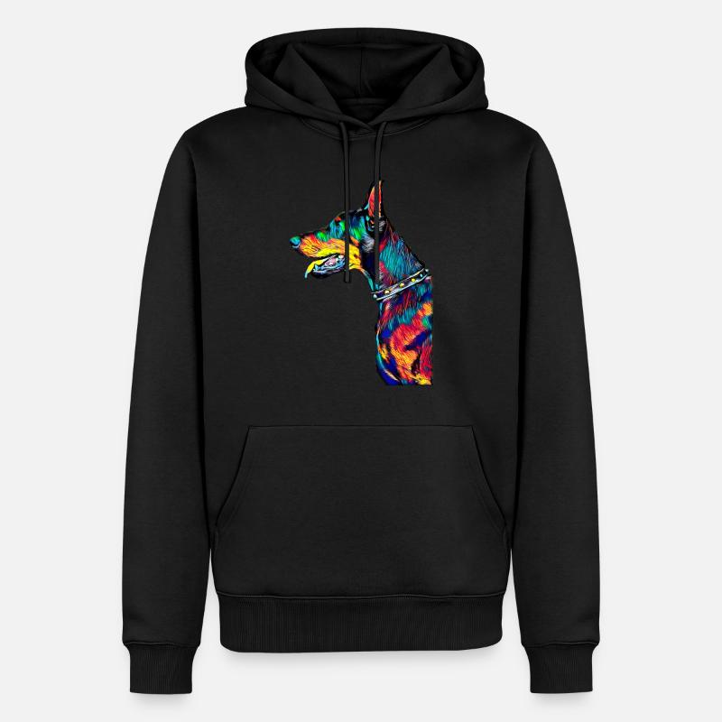 Dobermann - Männer Premium Bio Hoodie - Schwarz