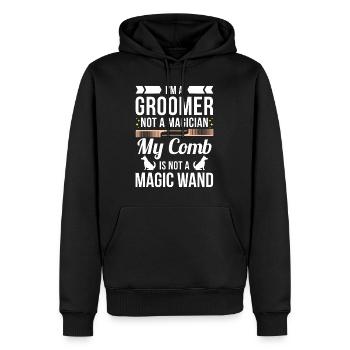 Groomer Not Magician Funny Dog Groomers Giftgroome - Men’s Premium Organic Hoodie - black - Front - Nico (187cm)