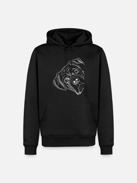 Drôle de chien boxer - Sweat à capuche Premium bio Homme - noir