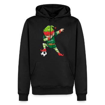 Maillot de Noël de l’escouade des elfes Soccer Boy Dabbing Elf - Sweat à capuche Premium bio Homme - noir - Devant - Nico (187cm)
