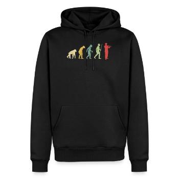 Flauta jugando hombre evolución - Sweat à capuche Premium bio Homme - noir - Devant - Nico (187cm)
