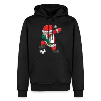 Soccer Boy Dabbing Santa Weihnachtstrikot Mexiko - Männer Premium Bio Hoodie - Schwarz - Vorne - Nico (187cm)