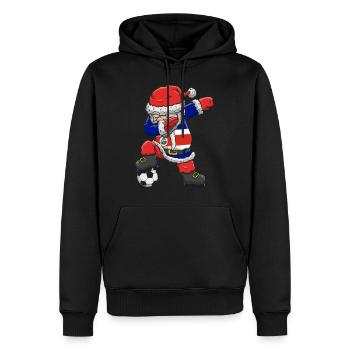Soccer Boy Dabbing Santa Christmas Jersey Costa - Sweat à capuche Premium bio Homme - noir - Devant - Nico (187cm)