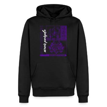 Epilepsy Awareness Shirt, In November We Wear - Men’s Premium Organic Hoodie - black - Front - Nico (187cm)