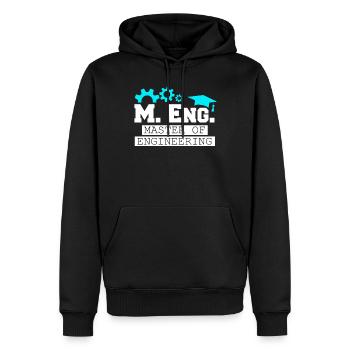 Je suis Master of Engineering Master - Sweat à capuche Premium bio Homme - noir - Devant - Nico (187cm)