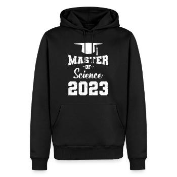Master of Science 2023 Master Abschluss - Männer Premium Bio Hoodie - Schwarz - Vorne - Nico (187cm)