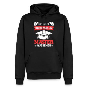 So gut sieht ein Master aus Master Abschluss - Männer Premium Bio Hoodie - Schwarz - Vorne - Nico (187cm)