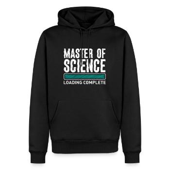 Master Abschluss loading Master of Science - Männer Premium Bio Hoodie - Schwarz - Vorne - Nico (187cm)