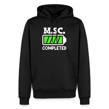 M.Sc terminé enfin terminé Master of Science - Sweat à capuche Premium bio Homme - noir - Devant - Nico (187cm)
