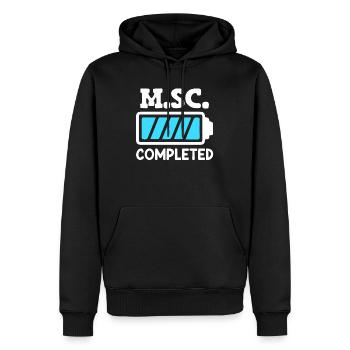 M.Sc terminé enfin terminé Master of Science - Sweat à capuche Premium bio Homme - noir - Devant - Nico (187cm)