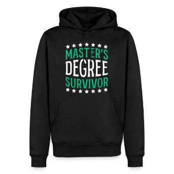 Masters degree survivor Master Abschluss - Männer Premium Bio Hoodie - Schwarz - Vorne - Nico (187cm)