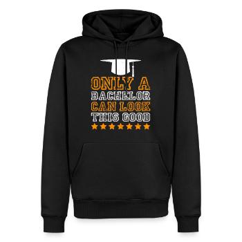 So sieht nur ein Bachelor aus Bachelor Abschluss - Männer Premium Bio Hoodie - Schwarz - Vorne - Nico (187cm)