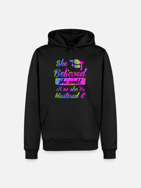 Elle a maîtrisé le Master - Sweat à capuche Premium bio Homme - noir
