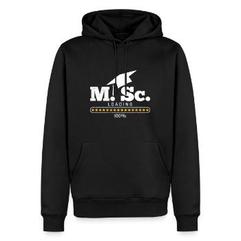 M.Sc loading Masterabschluss Master of Science - Männer Premium Bio Hoodie - Schwarz - Vorne - Nico (187cm)