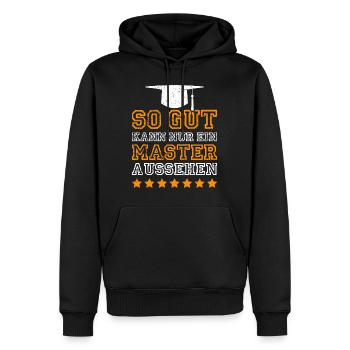 So kann nur ein Master aussehen Master Abschluss - Männer Premium Bio Hoodie - Schwarz - Vorne - Nico (187cm)
