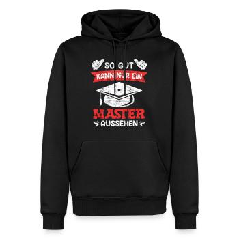 So gut sieht ein Master aus Master Abschluss - Männer Premium Bio Hoodie - Schwarz - Vorne - Nico (187cm)