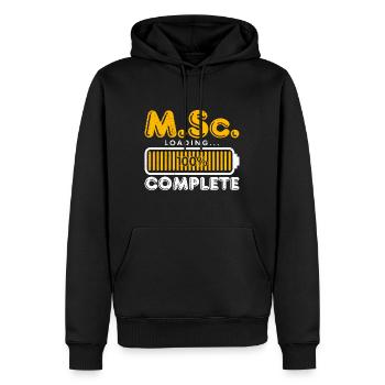 M.Sc chargement Master of Science - Sweat à capuche Premium bio Homme - noir - Devant - Nico (187cm)