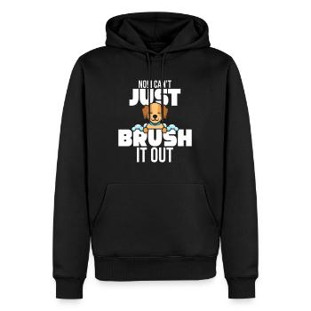Drôle de toiletteur de chien Cadeaux Soins de spa de toilettage pour animaux de compagnie - Sweat à capuche Premium bio Homme - noir - Devant - Nico (187cm)