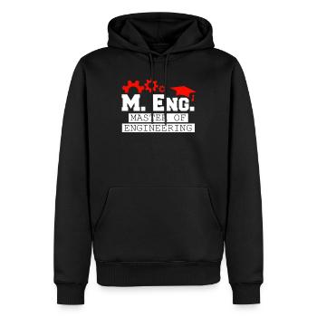 Je suis Master of Engineering Master - Sweat à capuche Premium bio Homme - noir - Devant - Nico (187cm)