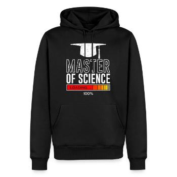 Mater of Science loading completed Master's degree - Men’s Premium Organic Hoodie - black - Front - Nico (187cm)