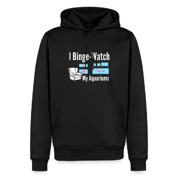 Aquarium Fish Lovers Binge Watch Multiple Fish Tan - Men’s Premium Organic Hoodie - black - Front - Nico (187cm)