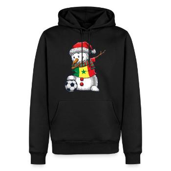 Soccer Boy Dabbing Snowman Maillot de Noël - Sweat à capuche Premium bio Homme - noir - Devant - Nico (187cm)