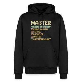 Kindergarten Schule Bachelor Master Abschluss - Männer Premium Bio Hoodie - Schwarz - Vorne - Nico (187cm)