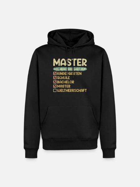 Baccalauréat en école maternelle Master - Sweat à capuche Premium bio Homme - noir
