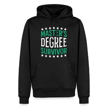 Masters degree survivor Master Abschluss - Männer Premium Bio Hoodie - Schwarz - Vorne - Nico (187cm)