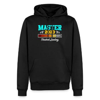 Master 2023 Master - Sweat à capuche Premium bio Homme - noir - Devant - Nico (187cm)