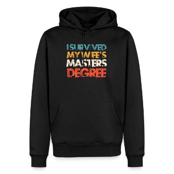 J’ai survécu à la maîtrise de Mme - Sweat à capuche Premium bio Homme - noir - Devant - Nico (187cm)