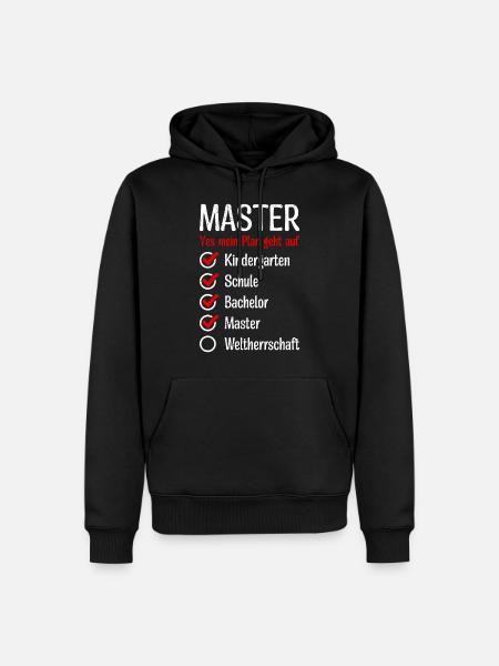 Kindergarten Weltherrschaft Master Abschluss - Männer Premium Bio Hoodie - Schwarz
