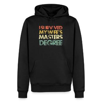 J’ai survécu à la maîtrise de Mme - Sweat à capuche Premium bio Homme - noir - Devant - Nico (187cm)