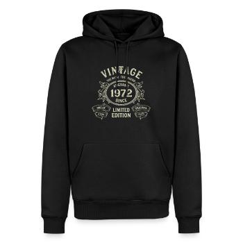 Jahrgang 1972 Limited Edition Geboren 1972 50. Geb - Männer Premium Bio Hoodie - Schwarz - Vorne - Nico (187cm)