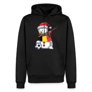Soccer Boy Dabbing Snowman Weihnachtstrikot - Männer Premium Bio Hoodie - Schwarz - Vorne - Nico (187cm)