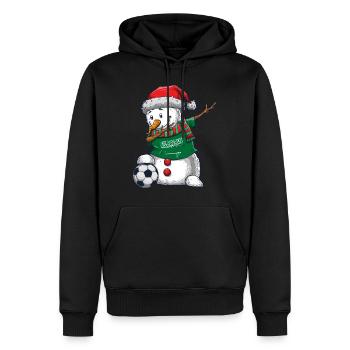 Soccer Boy Dabbing Bonhomme de neige Maillot de Noël Saoudien - Sweat à capuche Premium bio Homme - noir - Devant - Nico (187cm)