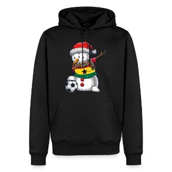 Soccer Boy Dabbing Snowman Weihnachtstrikot Ghana - Männer Premium Bio Hoodie - Schwarz - Vorne - Nico (187cm)