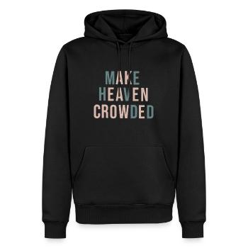 Make Heaven Crowded Trendy Multi Color Font For Ch - Sweat à capuche Premium bio Homme - noir - Devant - Nico (187cm)