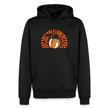 Halloween Musik Lehrer Shirt, Kürbismusik - Männer Premium Bio Hoodie - Schwarz - Vorne - Nico (187cm)